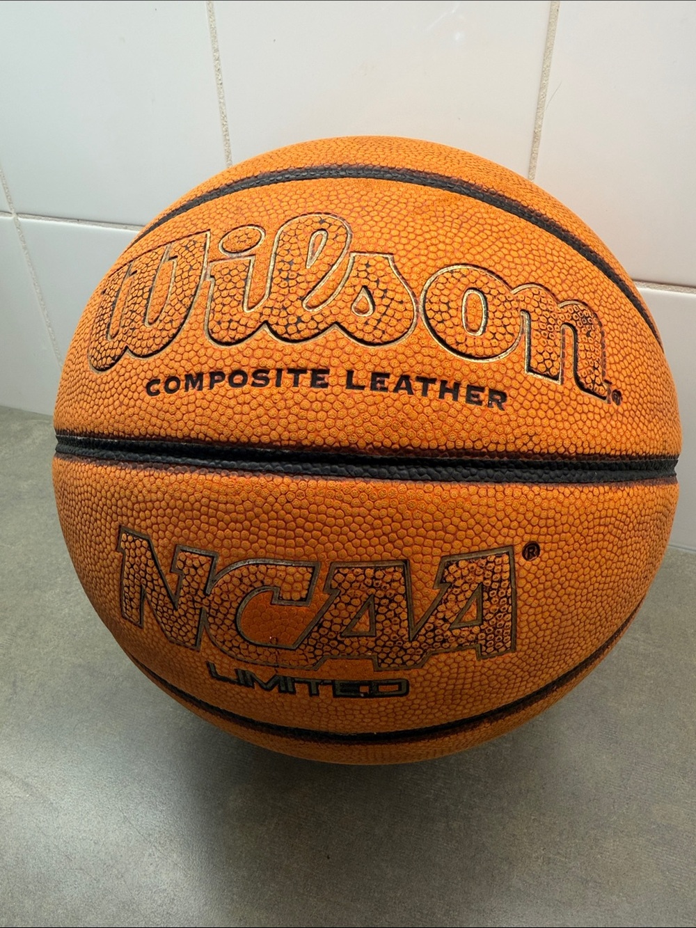 Wilson Orange Composite Leather Basketball - NCAA Style